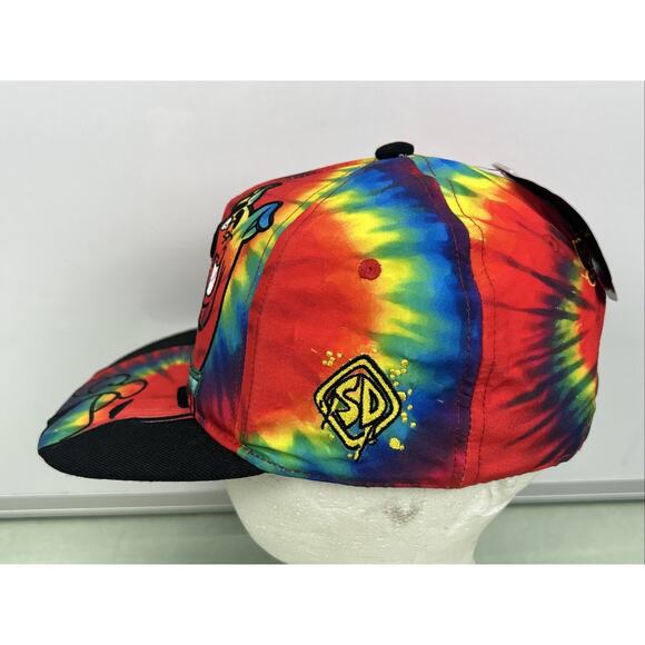 Scooby-Doo Tie Dye Rainbow Hat Baseball Cap EUC Dog Snapback Adjustable Adult - Picture 2 of 9